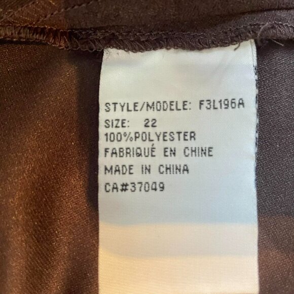 CLAIRE FRANCE classic chocolate brown women shirt 3X ultrasuede. - Picture 2 of 9